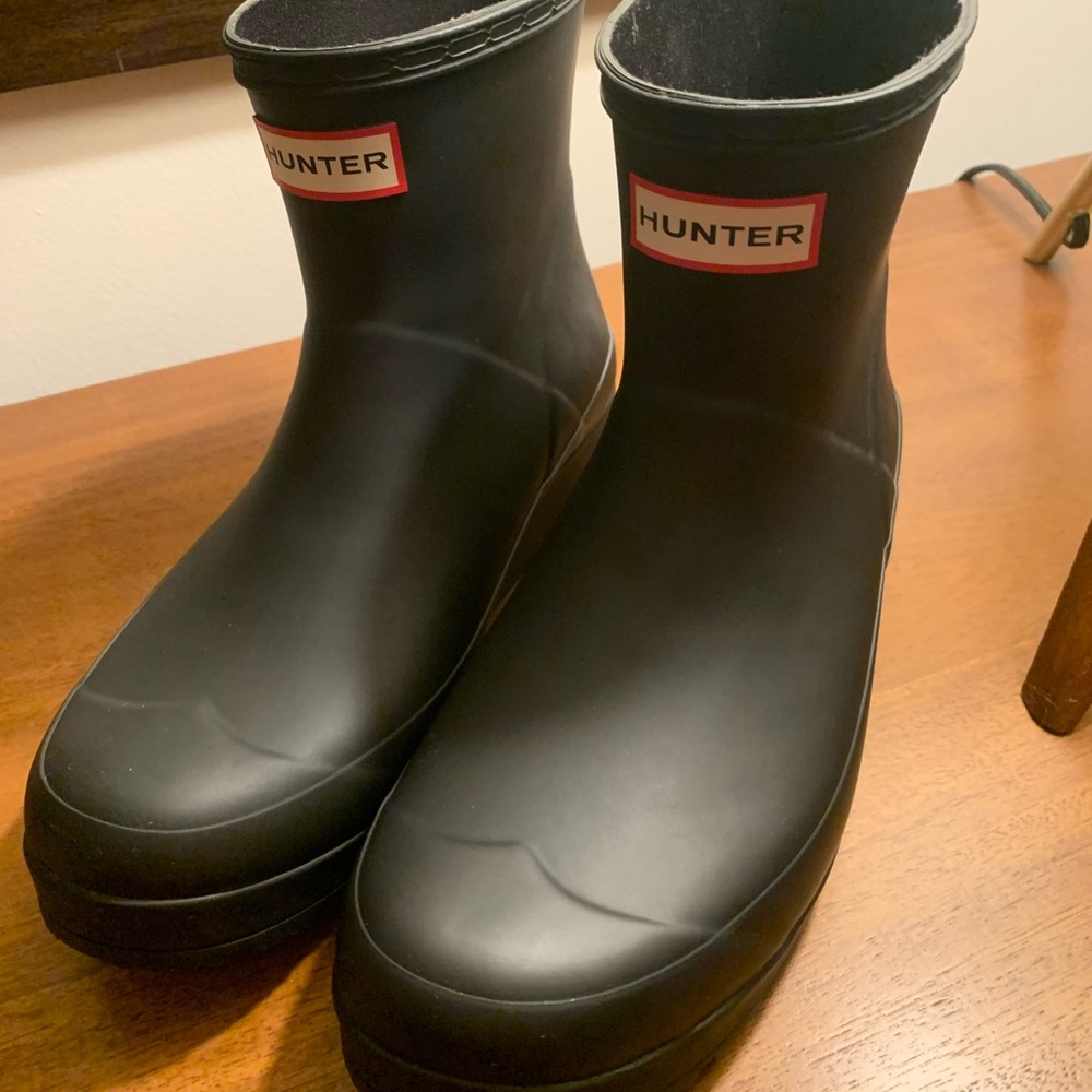 Hunter Women's Play Short Rain Boots Black
